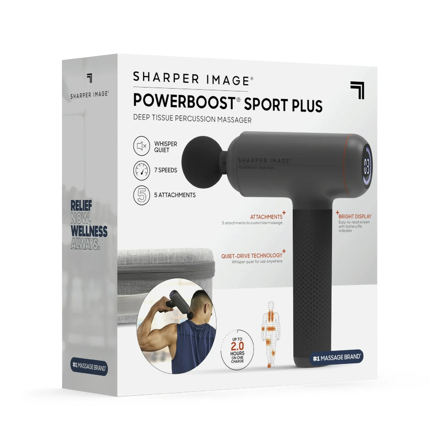 Sharper Image Deep Tissue Percussion Massage Gun