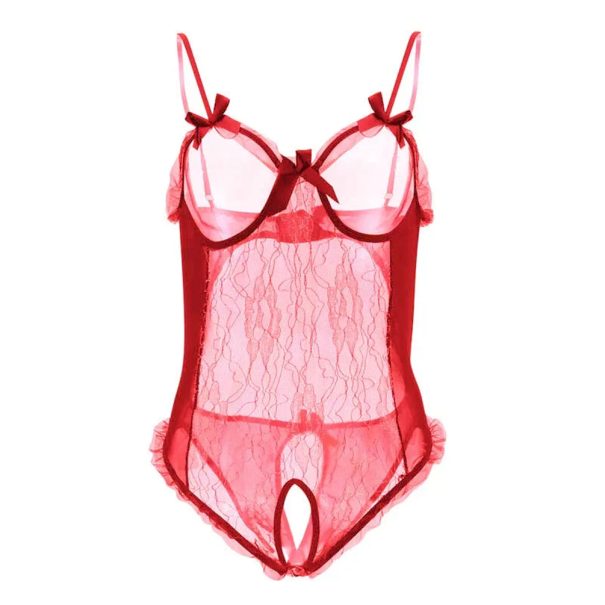 Erotic Lingerie Set with Cute Ruffles, Lace