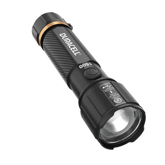 Duracell Hybrid Flashlight, 1500 Lumens, 4 ct