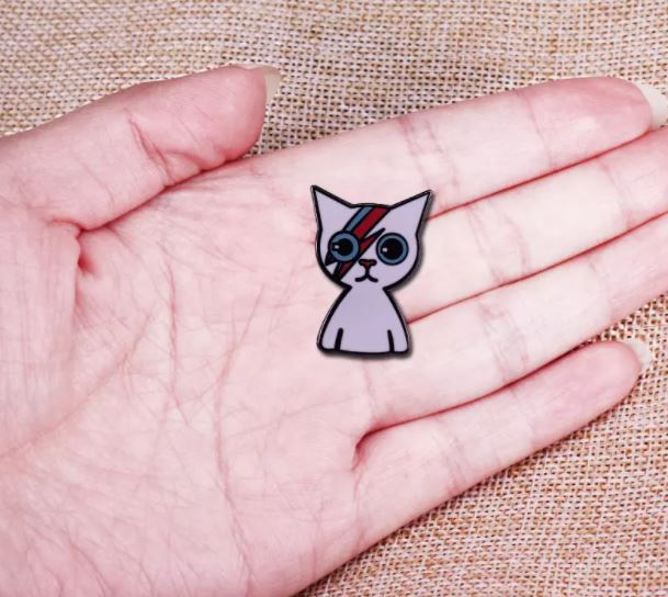 Ziggy Stardust Kitty David Bowie Enamel Pins Near Me