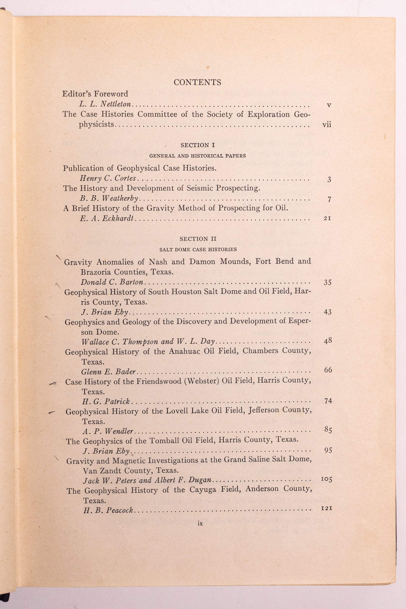 Geophysical Case Histories Vol. l