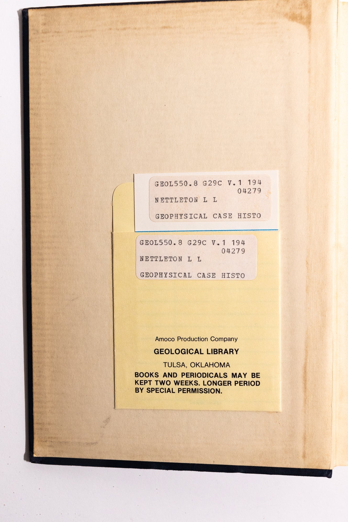 Geophysical Case Histories Vol. l