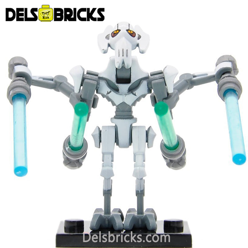 General Grievous set of 2 Star Wars Lego Minifigure Custom Toys