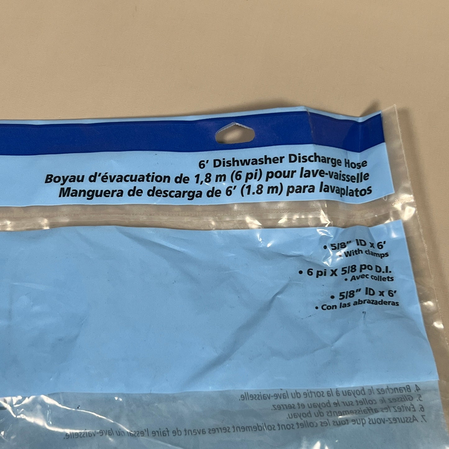 PLUMB PAK Dishwasher Discharge Hose With Clamps 6 In. (New)