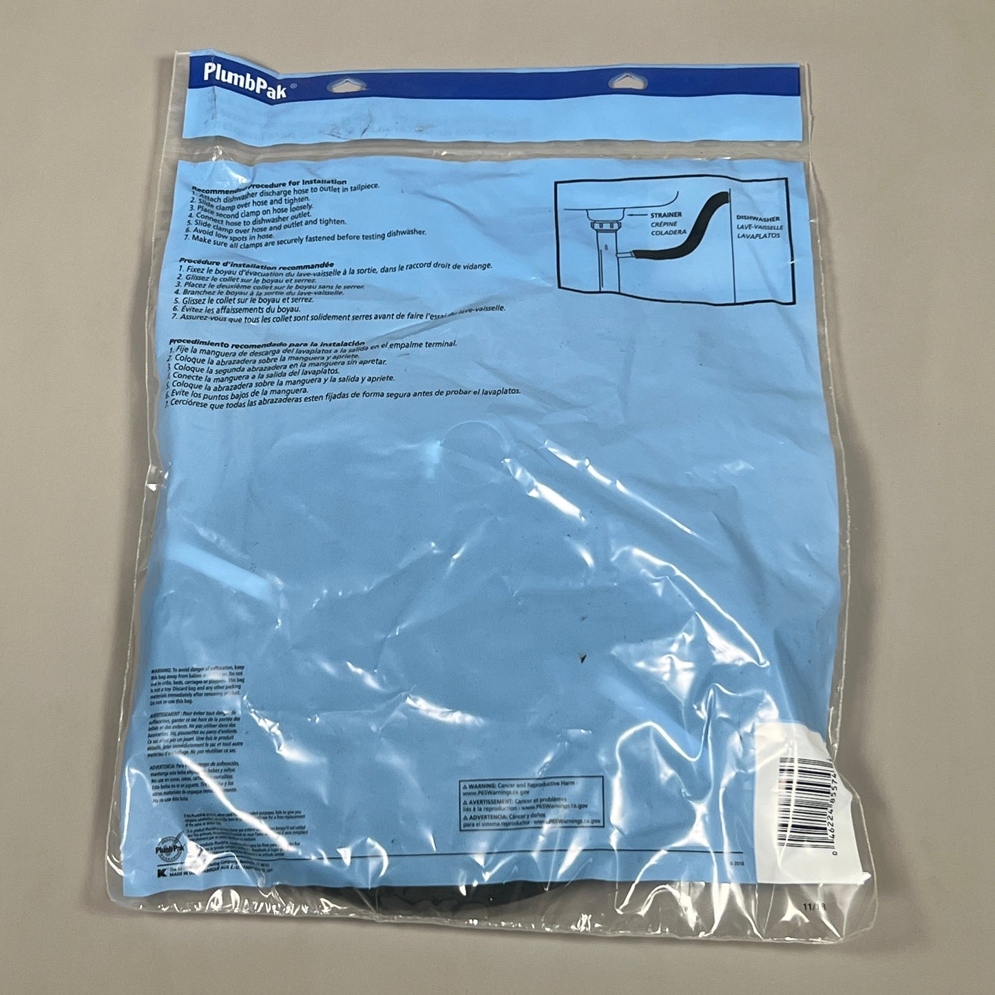 PLUMB PAK Dishwasher Discharge Hose With Clamps 6 In. (New)