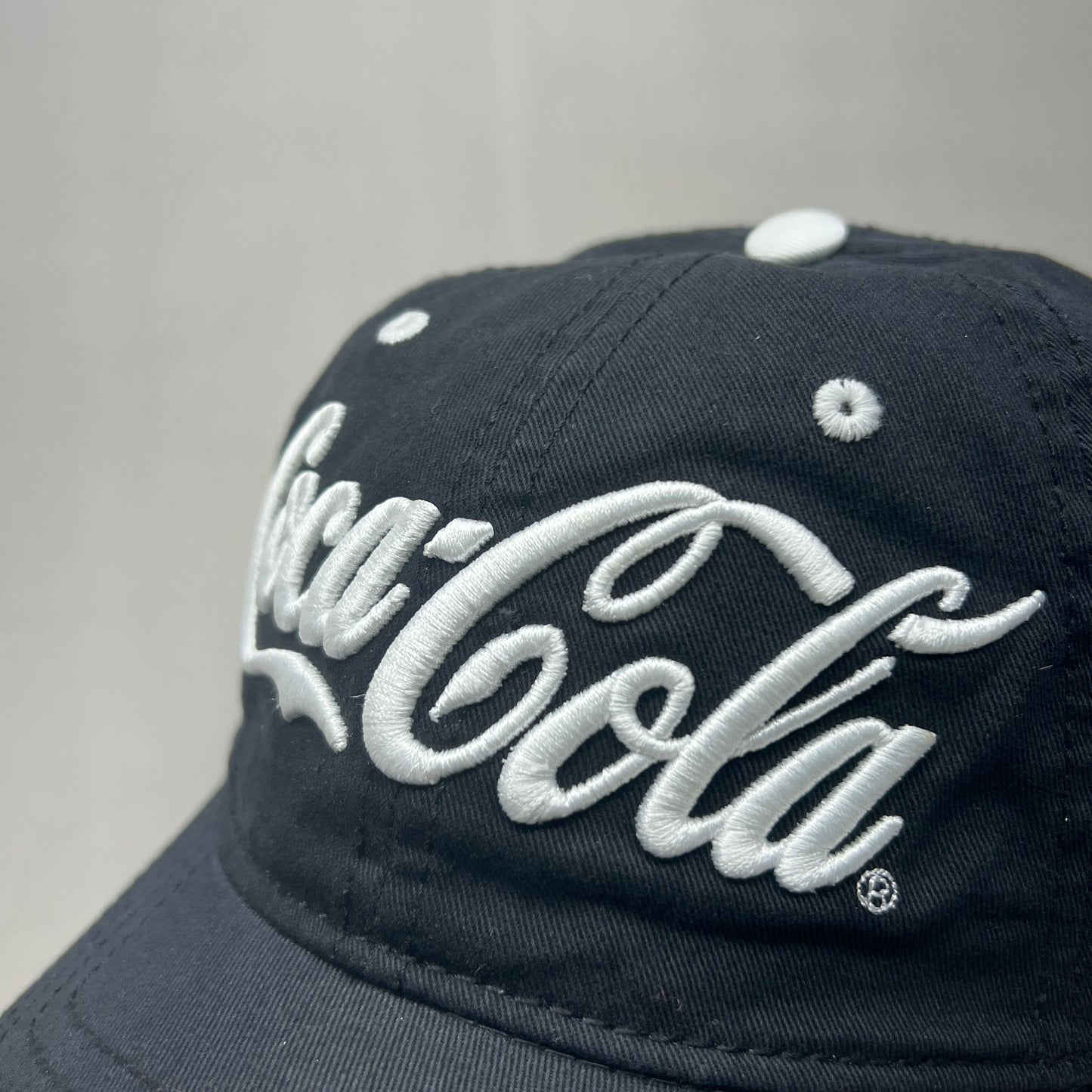 COCA-COLA Las Vegas 1886 Black Script Baseball Cap Fit Sz One Size Black 23633 (New)