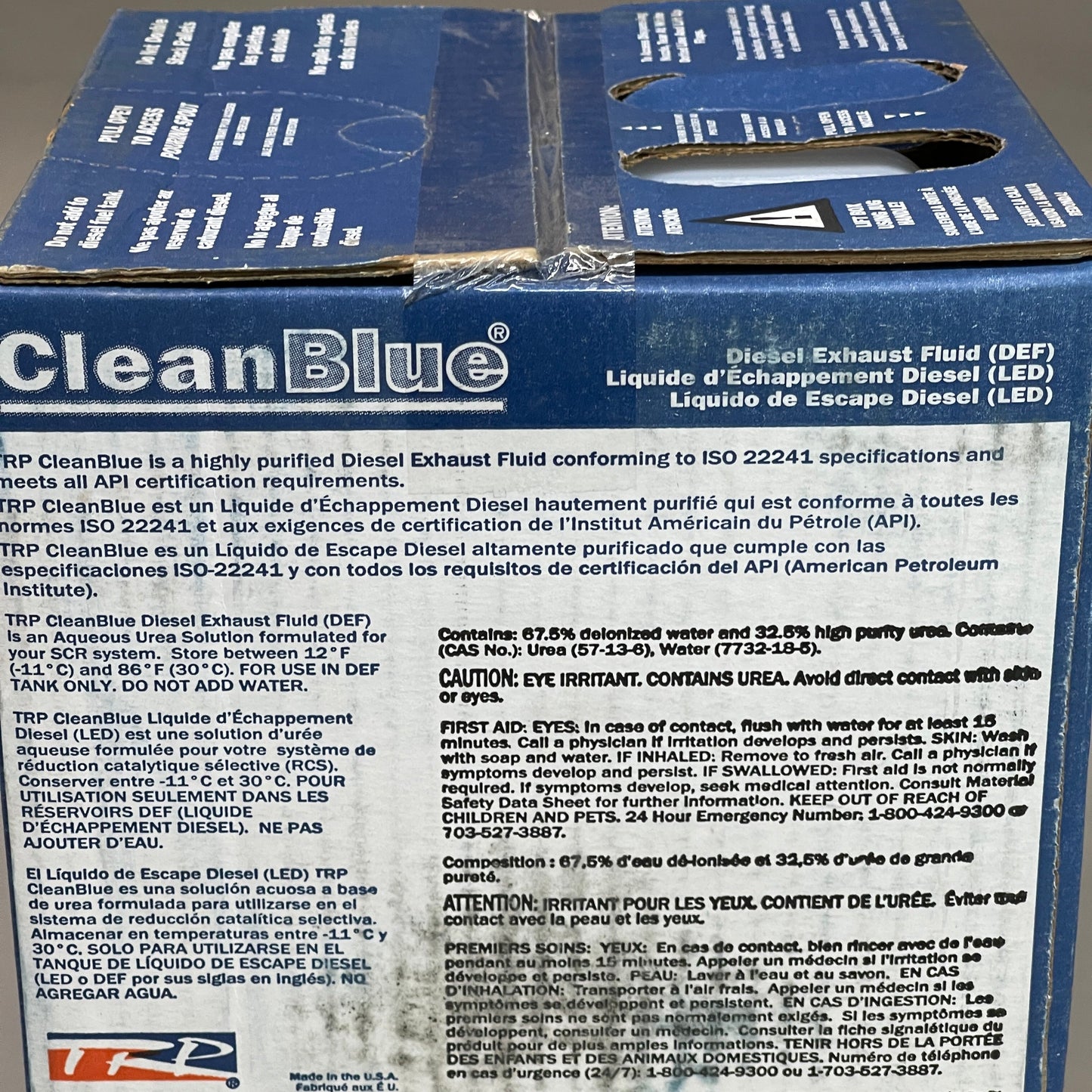 TRP CLEAN BLUE Diesel Exhaust Fluid 2.5 Gallon (New)