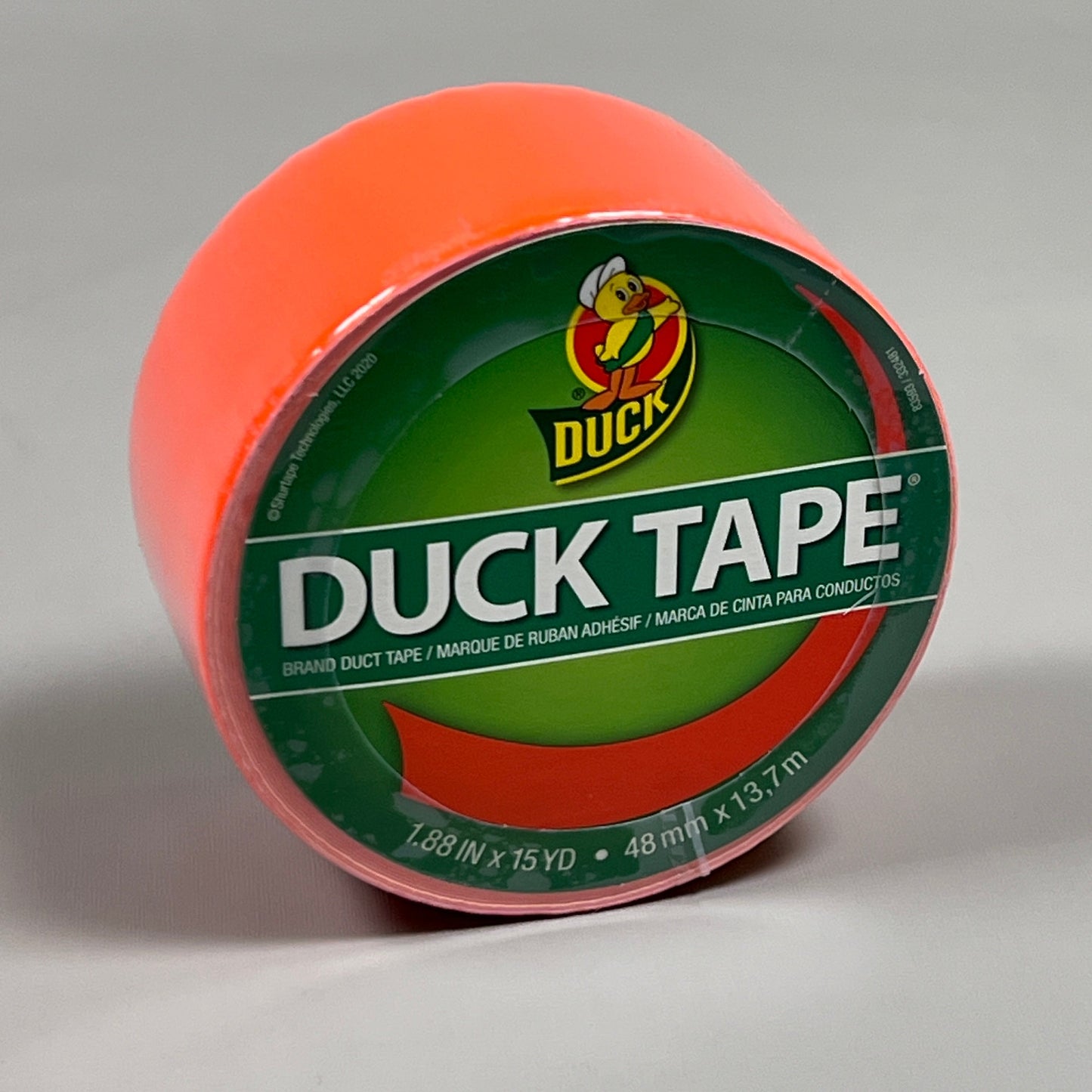 2-PK SHURTAPE DUCK TAPE Neon Orange 1.88 in x 15 yd 332481 (New)