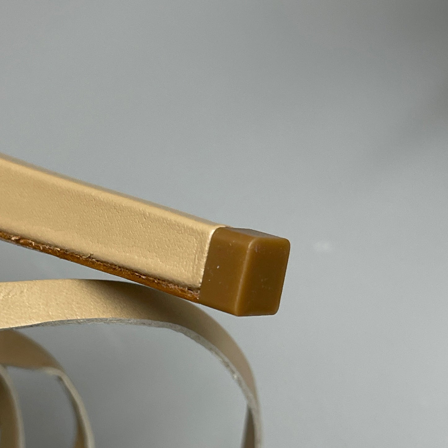 SCHUTZ Bryce Ankle Tie Women's Leather High Heel Sandal Light Nude Sz 7B (New)