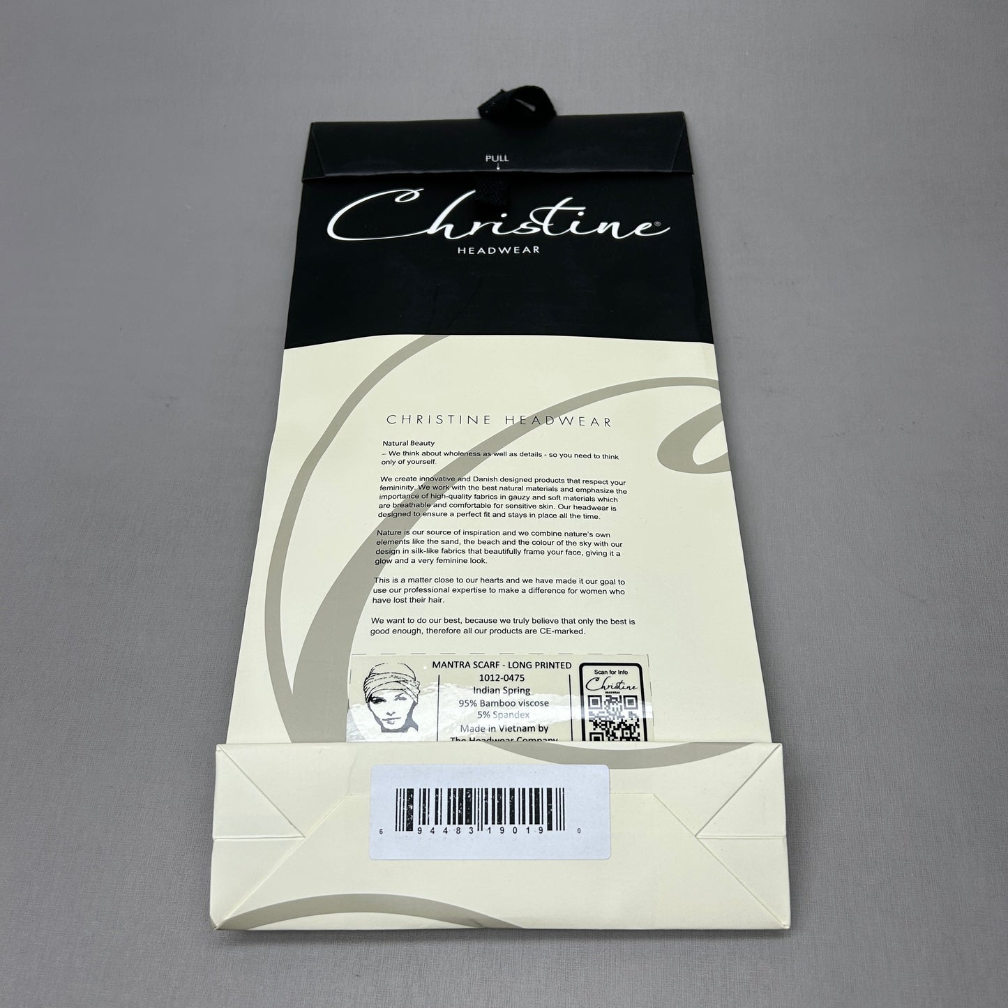 CHRISTINE HEADWEAR Mantra Scarf Long Printed Indian Spring 1012-0475 (New)