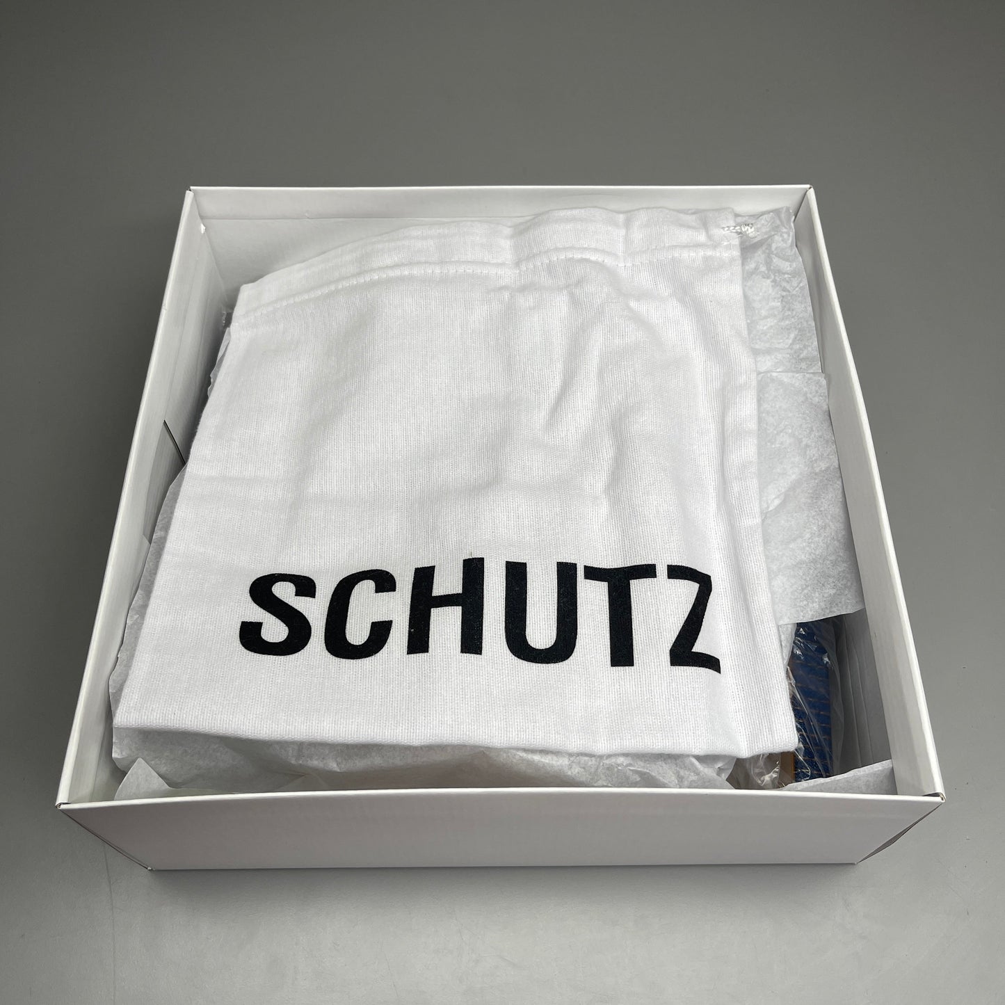 SCHUTZ Keefa Casual Denim Women's 4" Heeled Sandal Platform Blue Sz 7.5B (New)