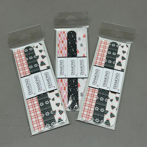 DIAMOND COSMETICS 3 Packs of 3! Holiday Nail Files Multiple Prints 85386DT (New)