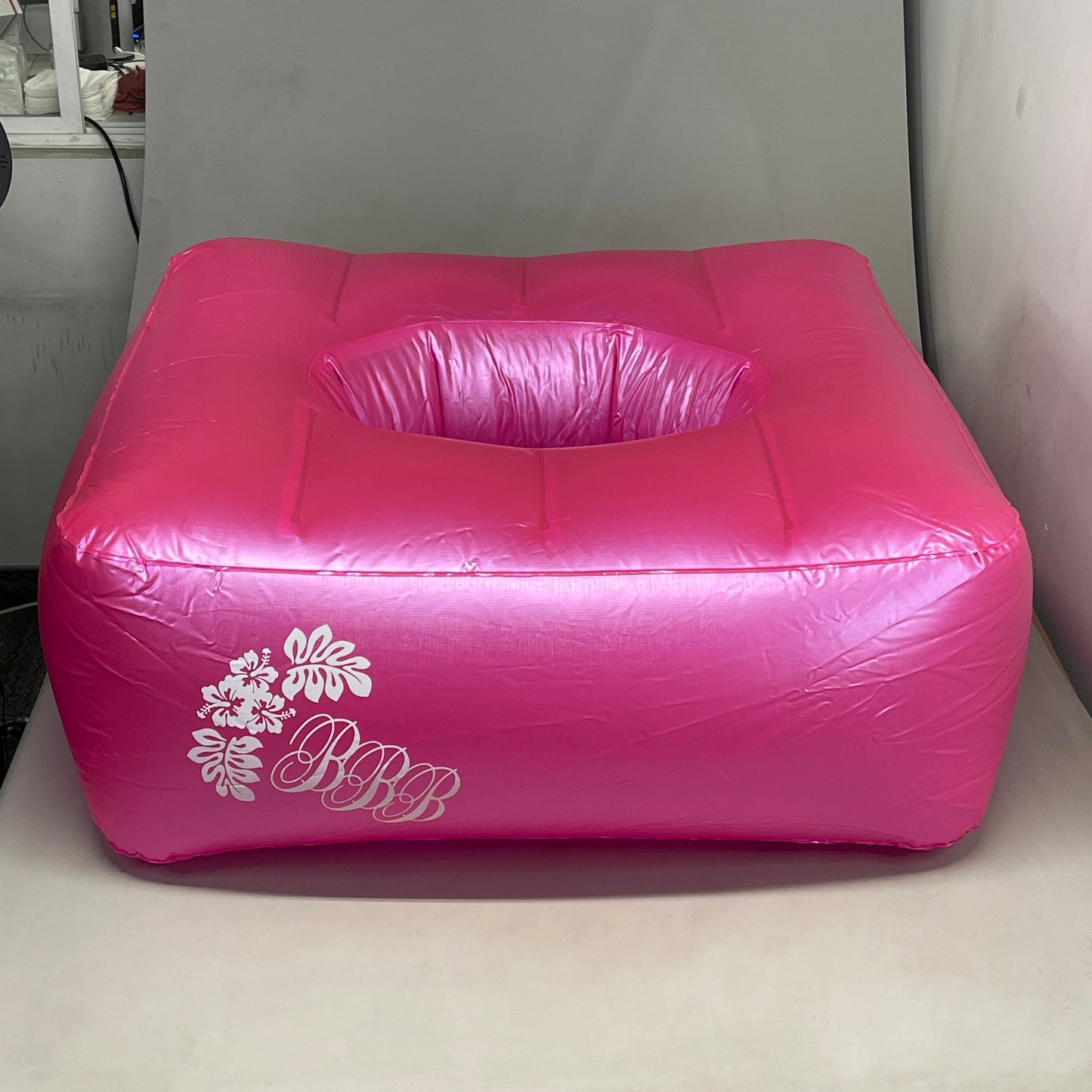 ZA@ BOOTY BEAN BAG BBL Small Inflatable Air Mattress Pink 22" Square (New)