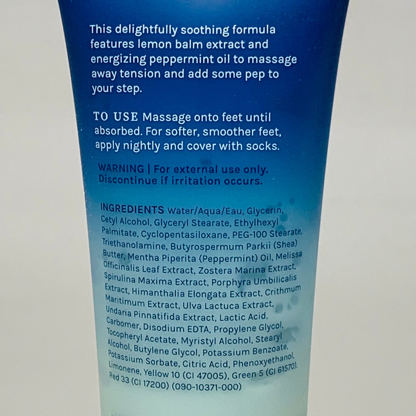 DISNEY Resorts H2O+ Mint Foot Rub 3 oz Tube DISCONTINUED 19048 (New)