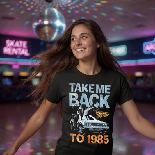Back to the Future "TAKE ME BACK TO 1985" unisex T-shirt [Available June 2026!]