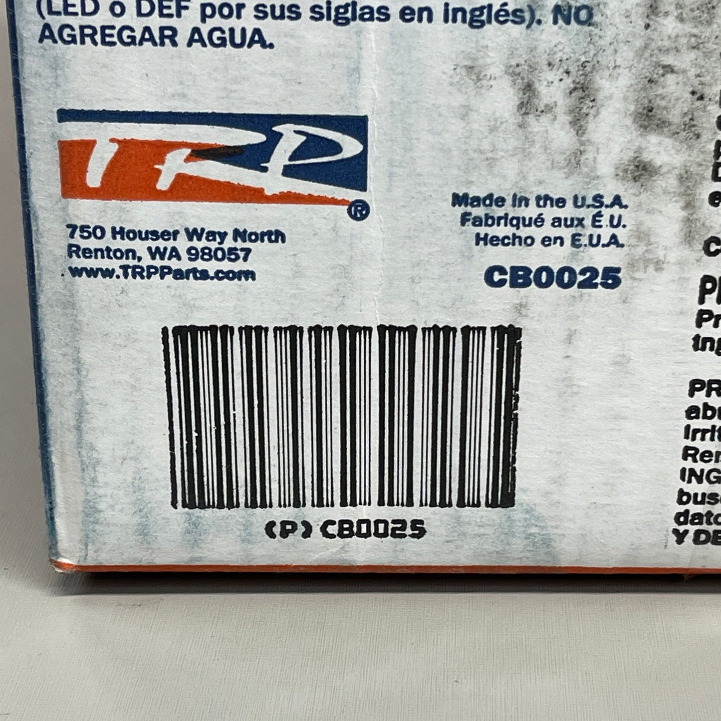 TRP CLEAN BLUE Diesel Exhaust Fluid 2.5 Gallon (New)