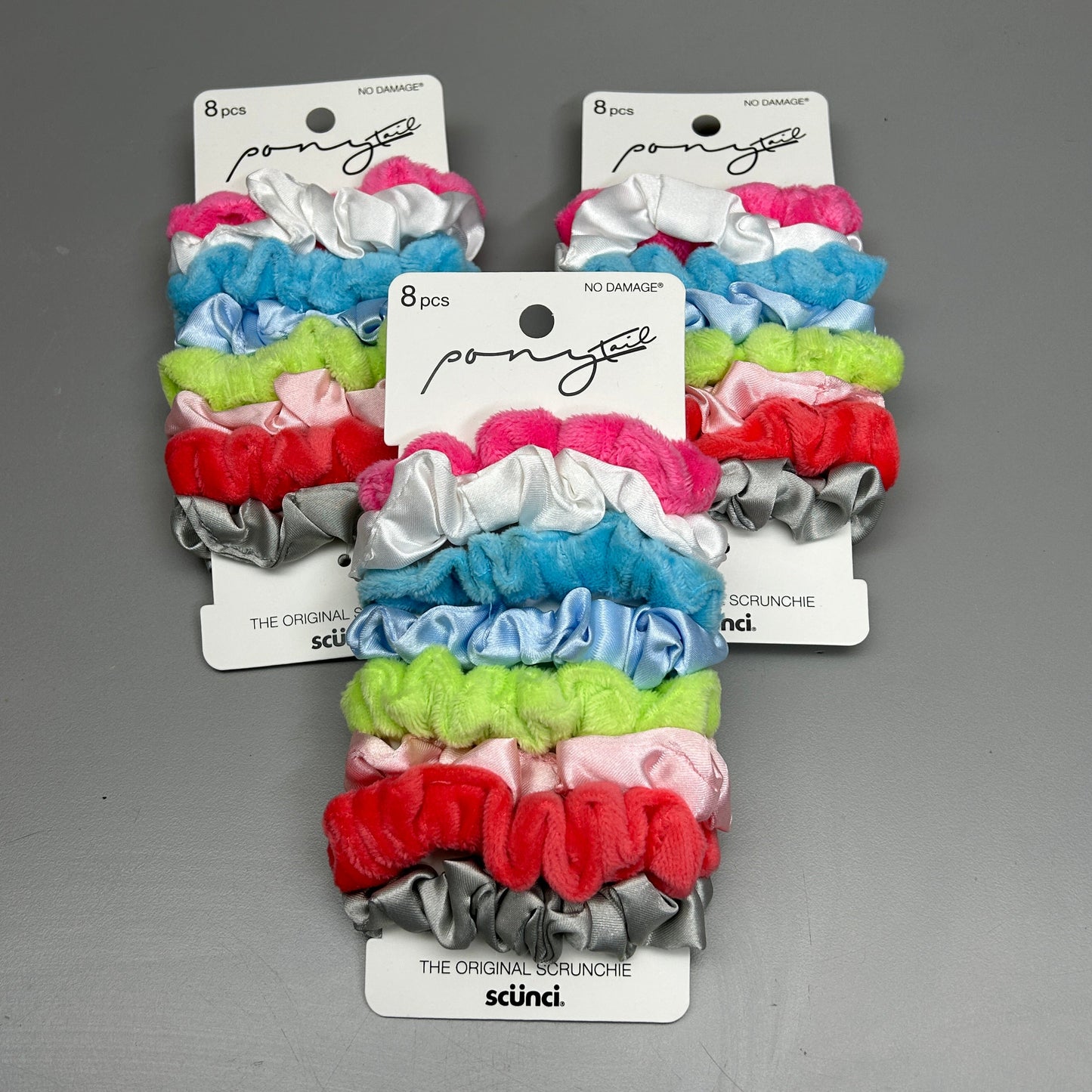 SCUNCI 3-PACK! The Original Scrunchie Multicolor 8-Pieces (New)