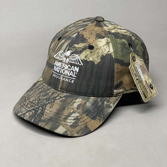 AMERICAN NATIONAL INSURANCE Mossy Oak Cap / Hat Adjustable One Size Camo (New)