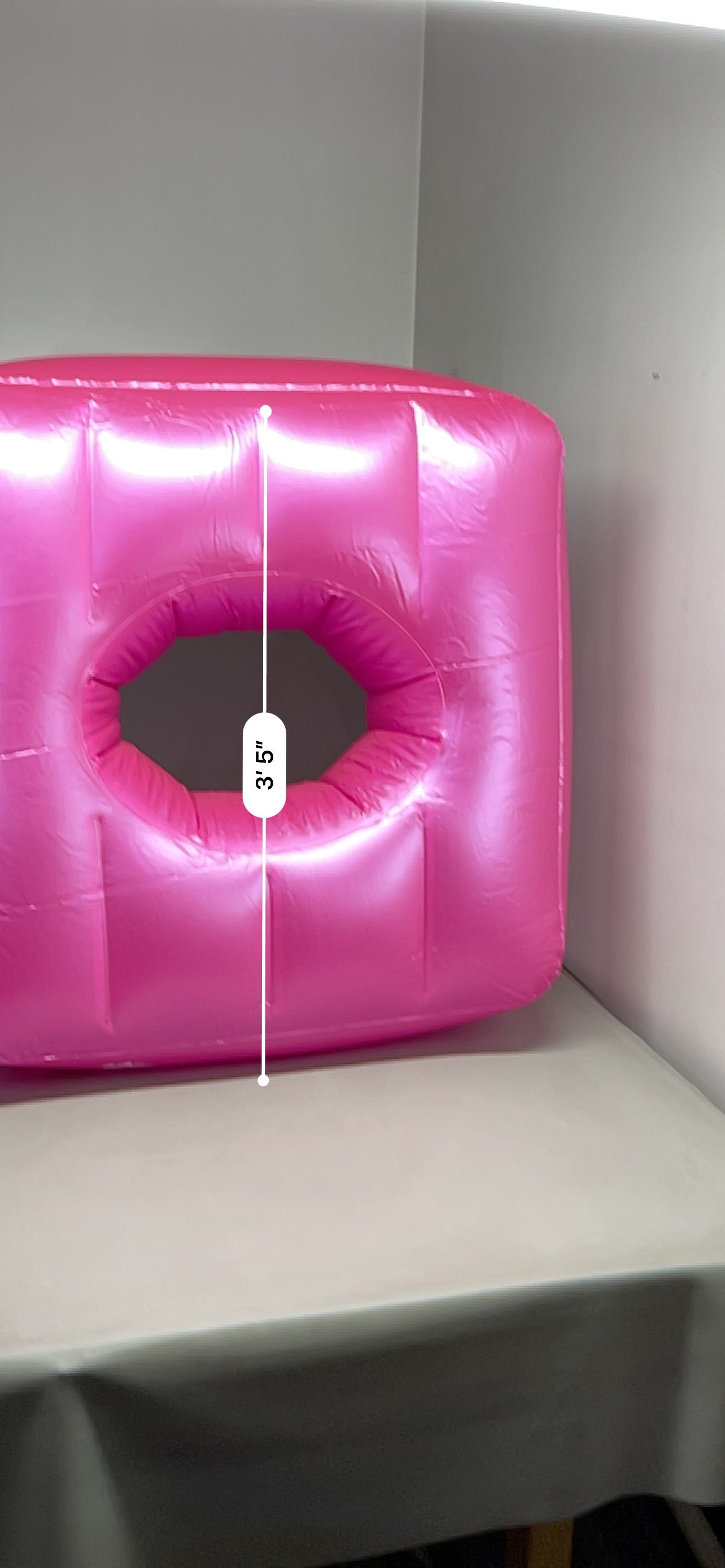 ZA@ BOOTY BEAN BAG BBL Small Inflatable Air Mattress Pink 22" Square (New)