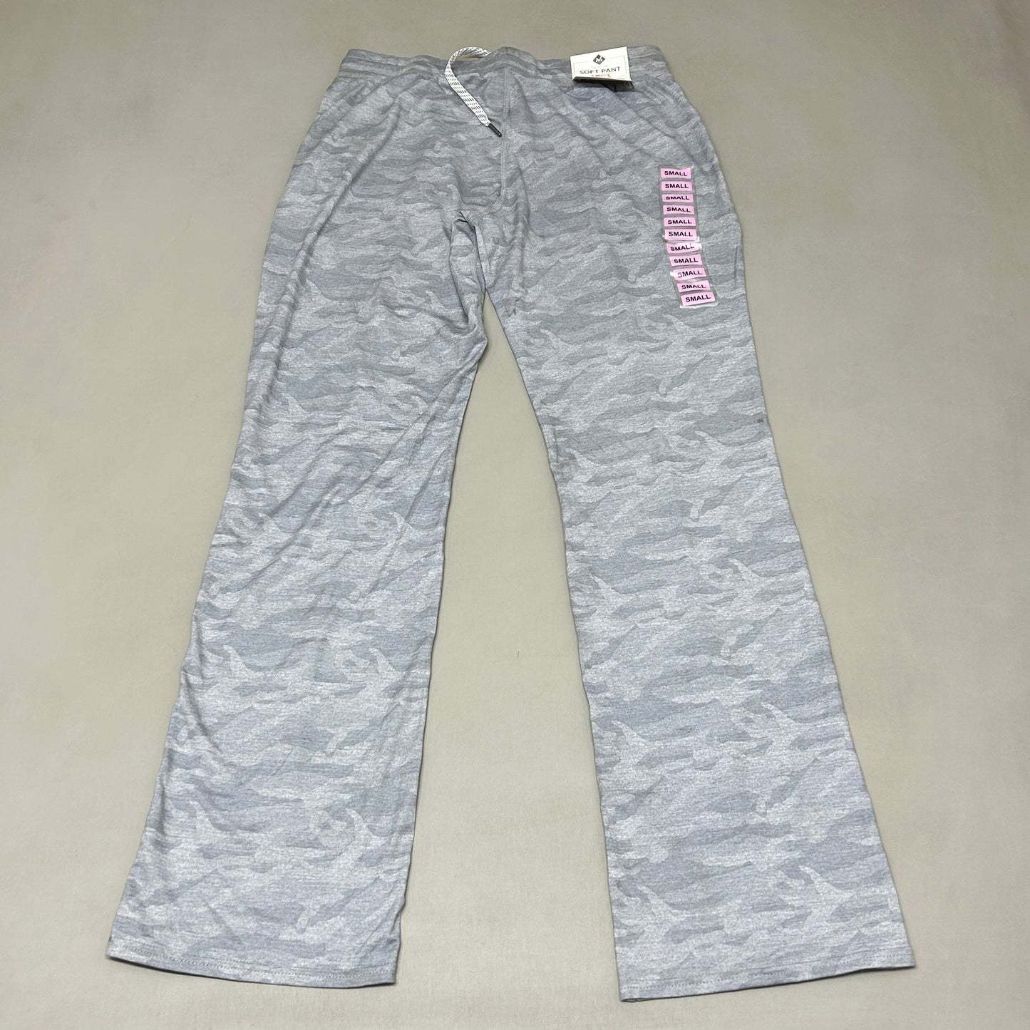 MEMBERS MARK Favorite Straight Leg Soft Pant Light Grey Camo Size Small (New)
