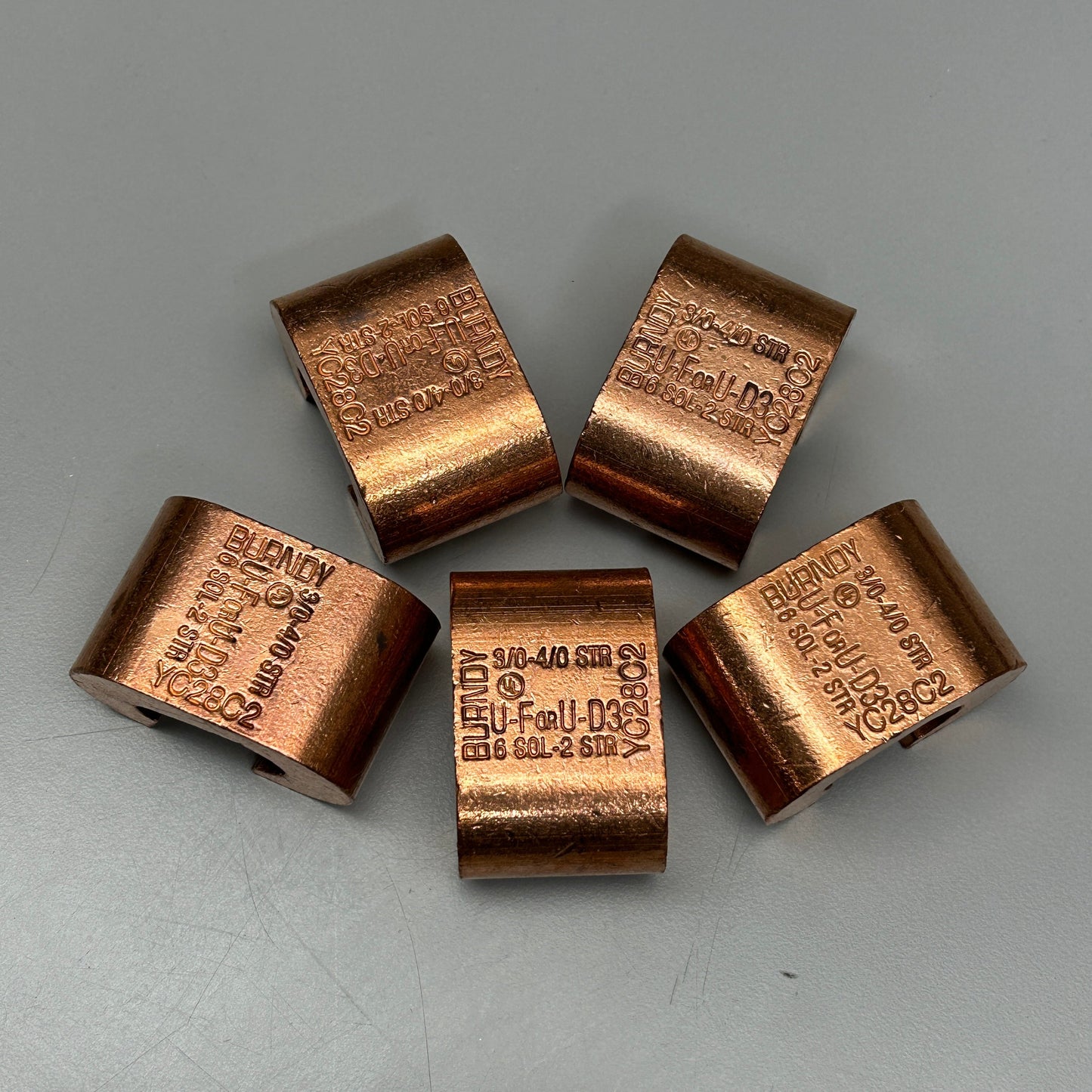 BURNDY 5-PACK Copper Tap Connectors YC28C2 (New)