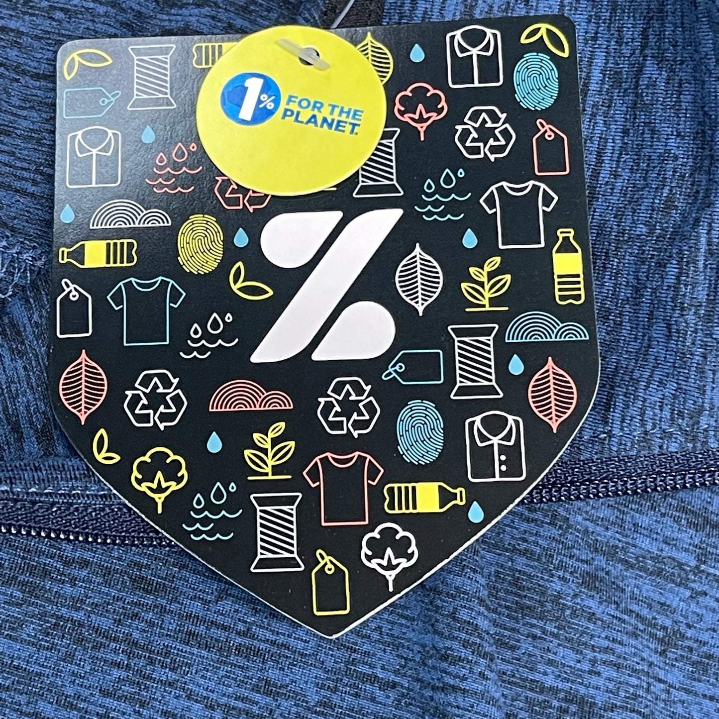 ZUSA Pull Over Shirt Long Sleeve Brisk Quarter Zip Women's Sz M Navy Heather (New)