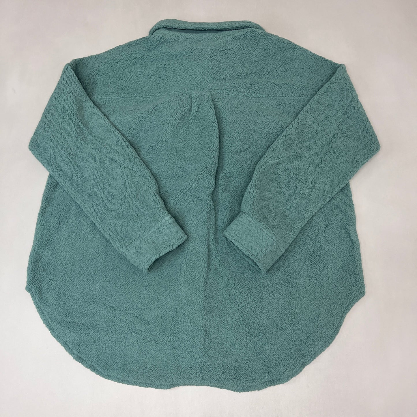 ZA@ PINK LILY Fleece Button-up Jacket Women's Sz L Olive Green PL177 (New)