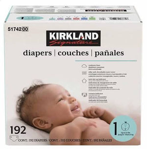 Kirkland Signature Diapers Size 1 192CT