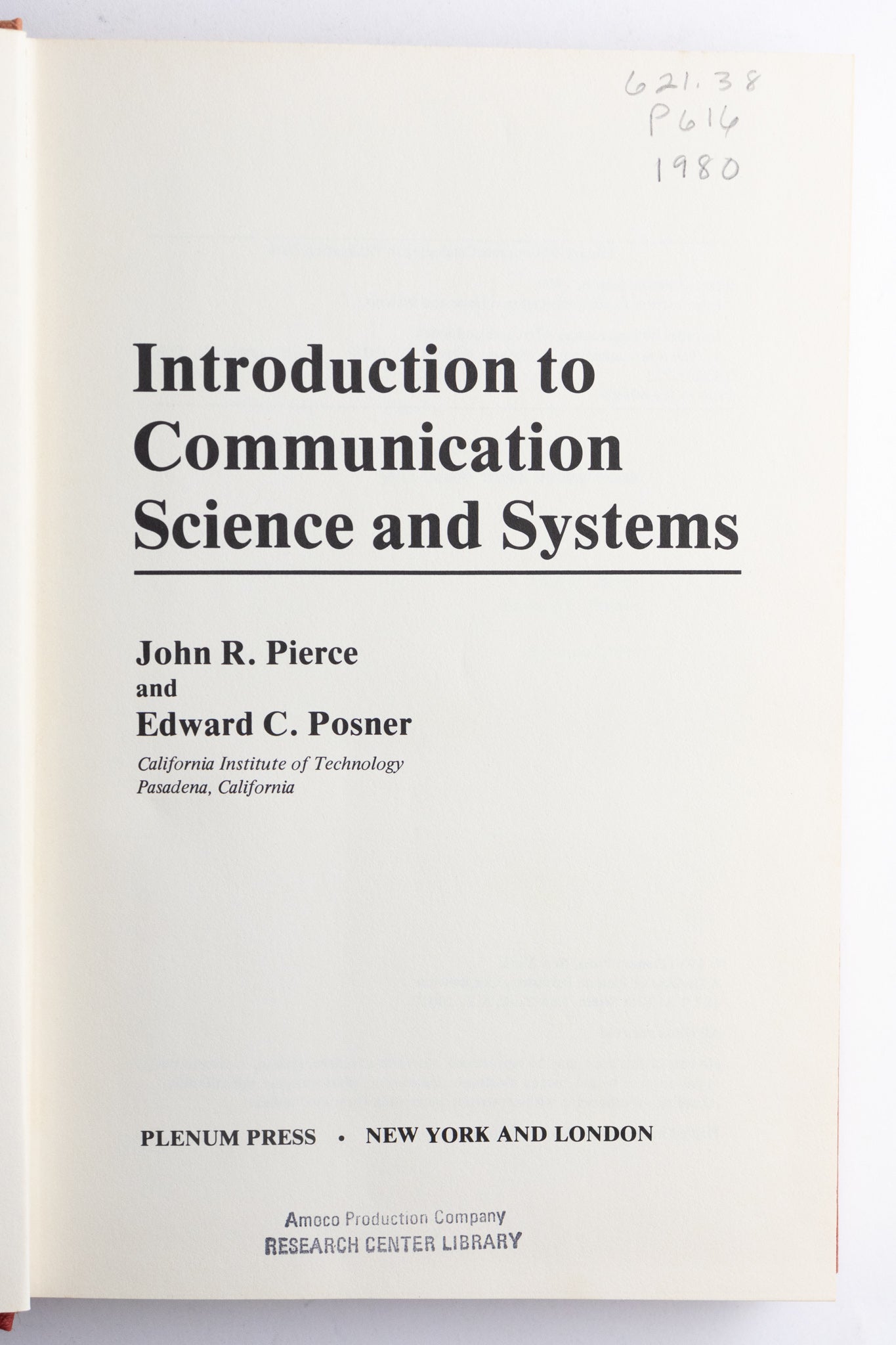 Introduction to Communication Science and Systems