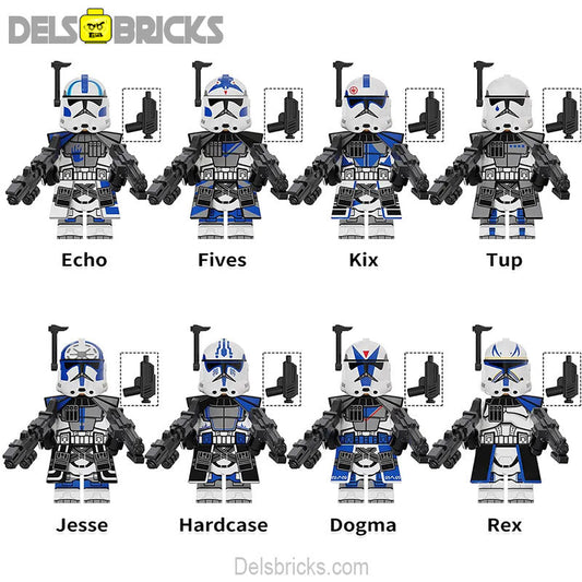501st Legion Clone troopers Set of 8 | Lego Minifigures Custom Toys 1