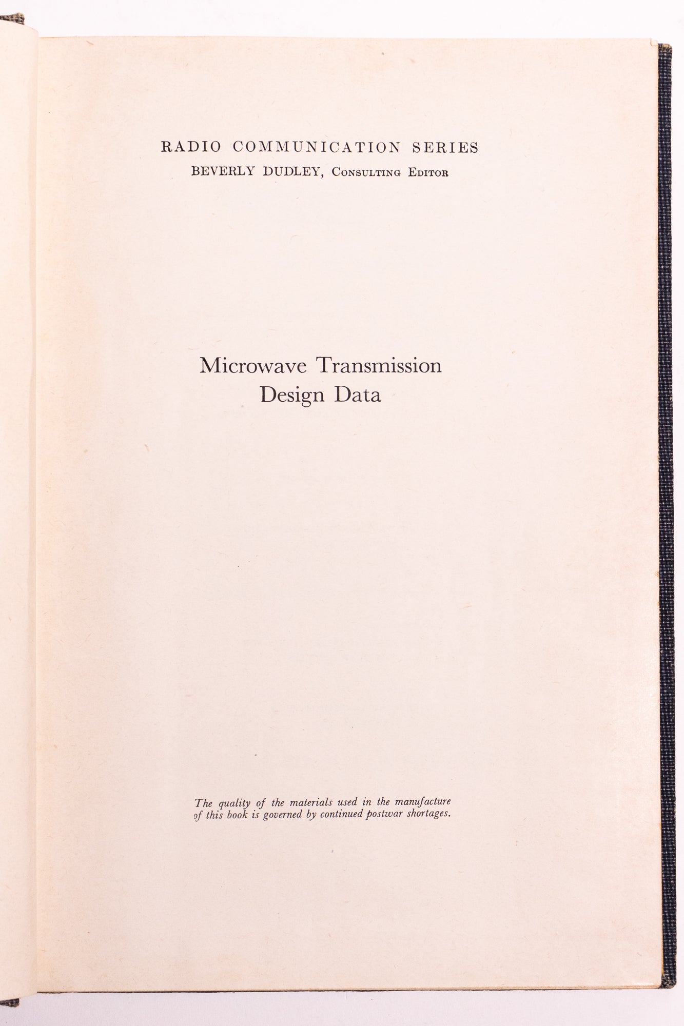 Microwave Transmission Data Design