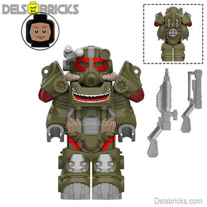 Fallout T60 Power Armor Lego Minifigures Custom video Game Toys 2-4