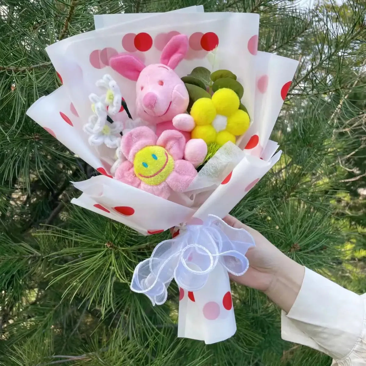 Kawaii Eeyore & Flower Plush Bouquet – Cute Valentine’s or Birthday Gift