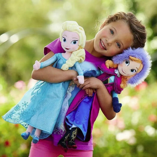 50cm Frozen Elsa & Anna Plush Dolls – Princess Stuffed Toy Gift