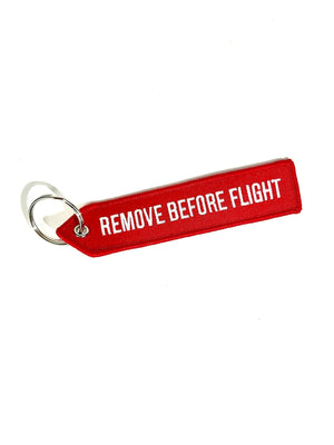 Remove Before Flight Tag Keychain