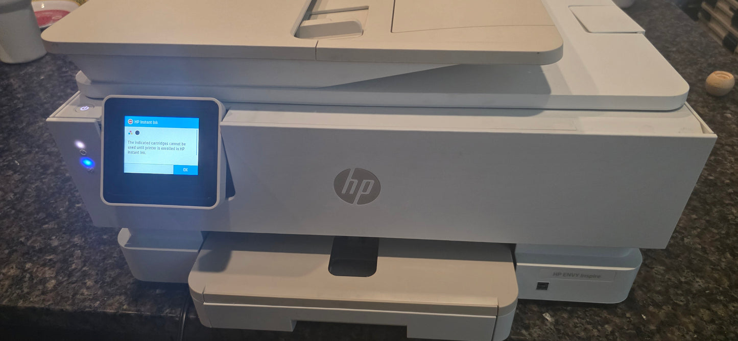 HP ENVY Inspire 7958e Wireless All-in-One Color Inkjet Printer New No Box Ink includes
