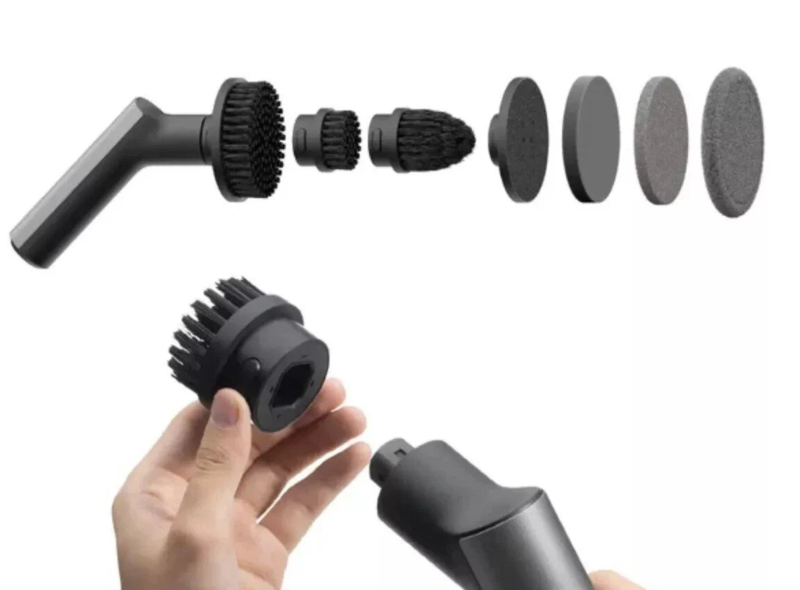 HOTO Cordless Spin Scrubber: 2.5 N·M torque, six brush heads, IPX7 rated - Open Box
