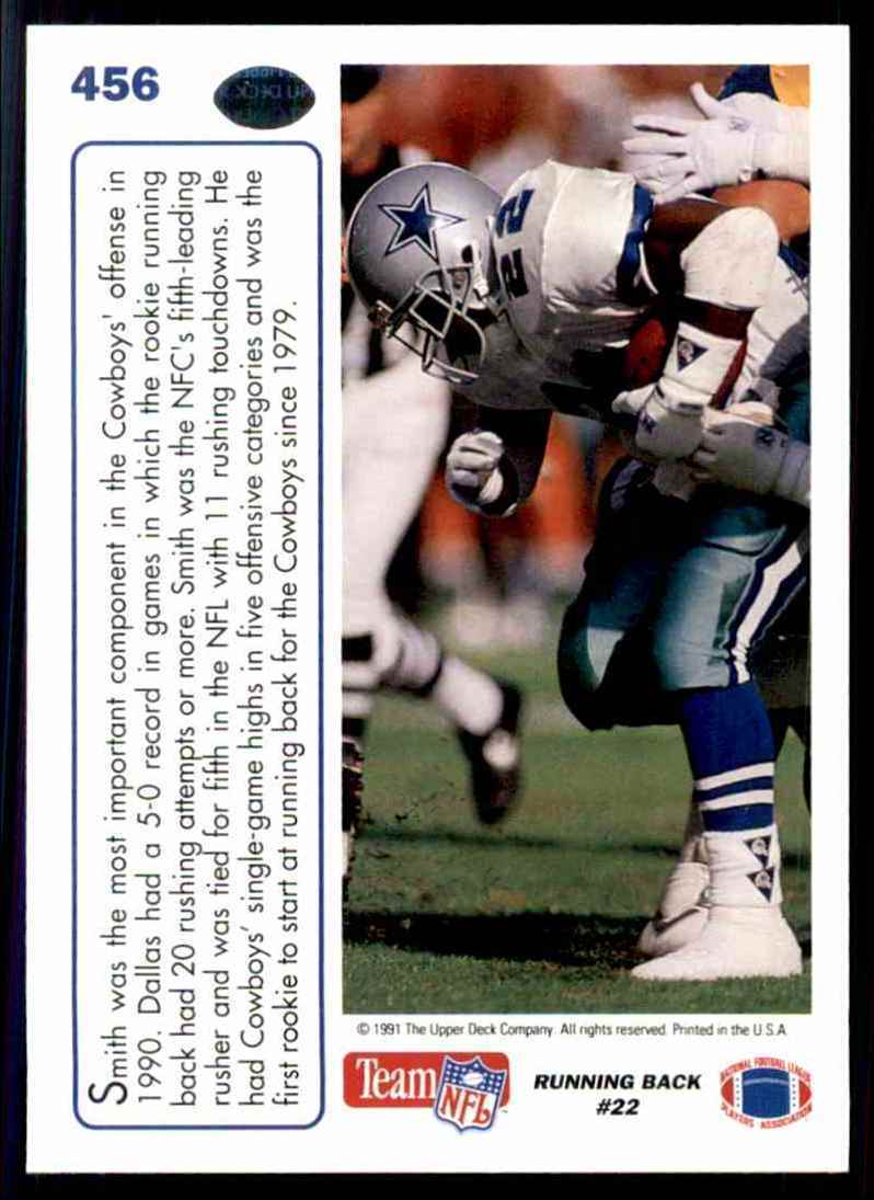 1991 Upper Deck Football Card #456 Emmitt Smith Dallas Cowboys