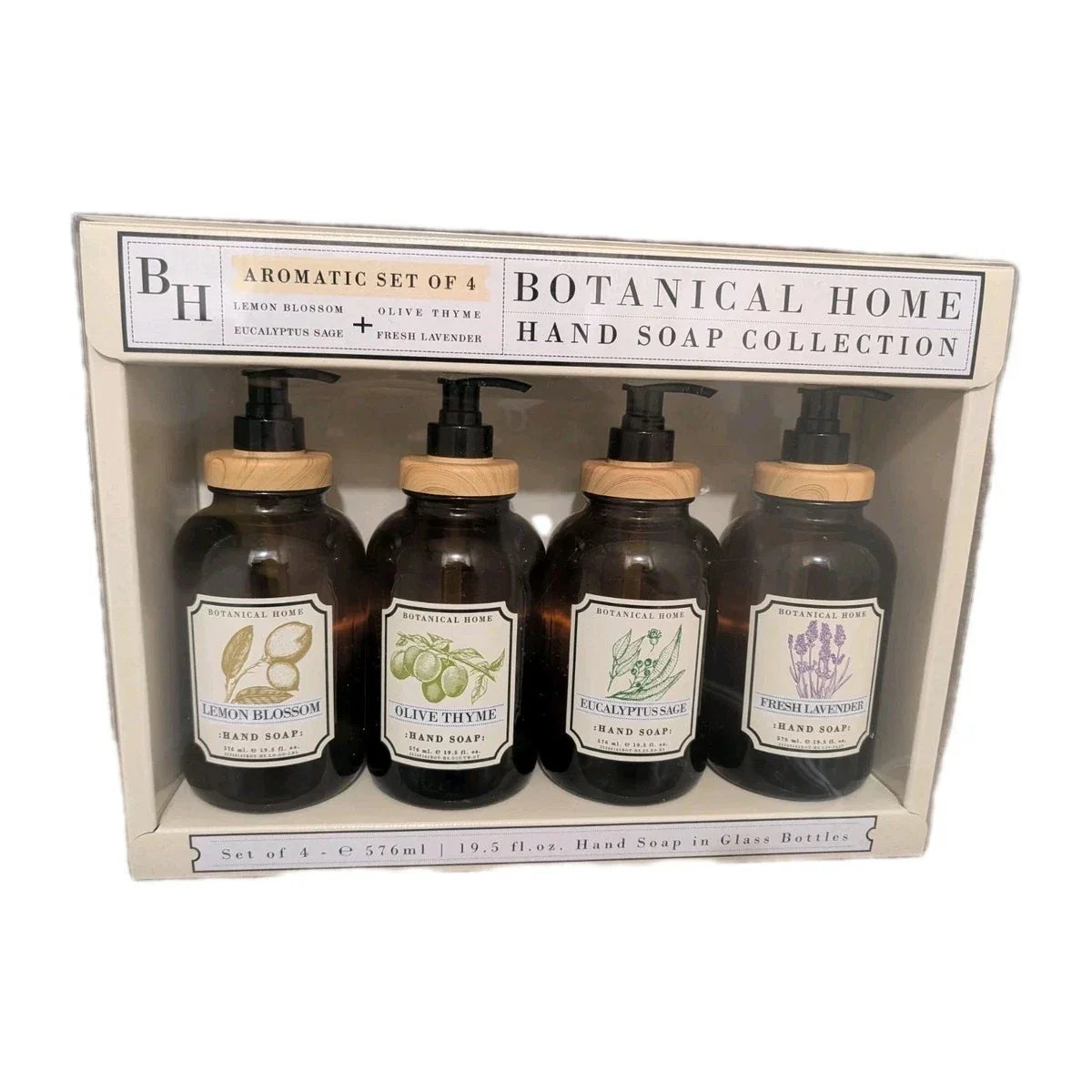 Botanical Home Hand Soap Collection Aromatic Set Of 4 (19.5 Fl Oz Each)