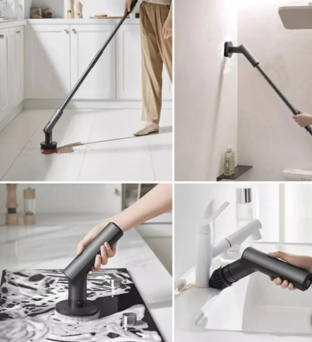 HOTO Cordless Spin Scrubber: 2.5 N·M torque, six brush heads, IPX7 rated - Open Box