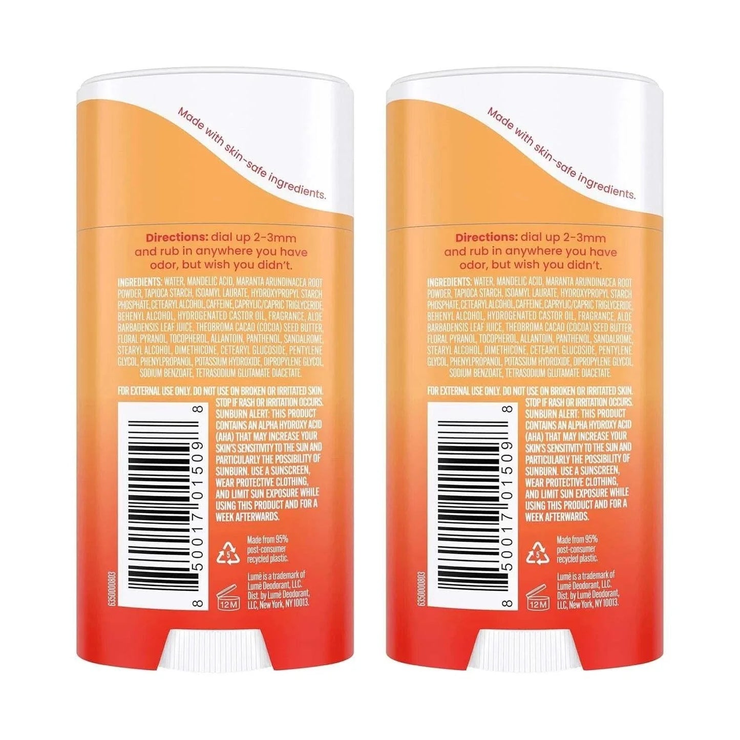 Lume Whole Body Deodorant, 2.6 oz, 2-pack