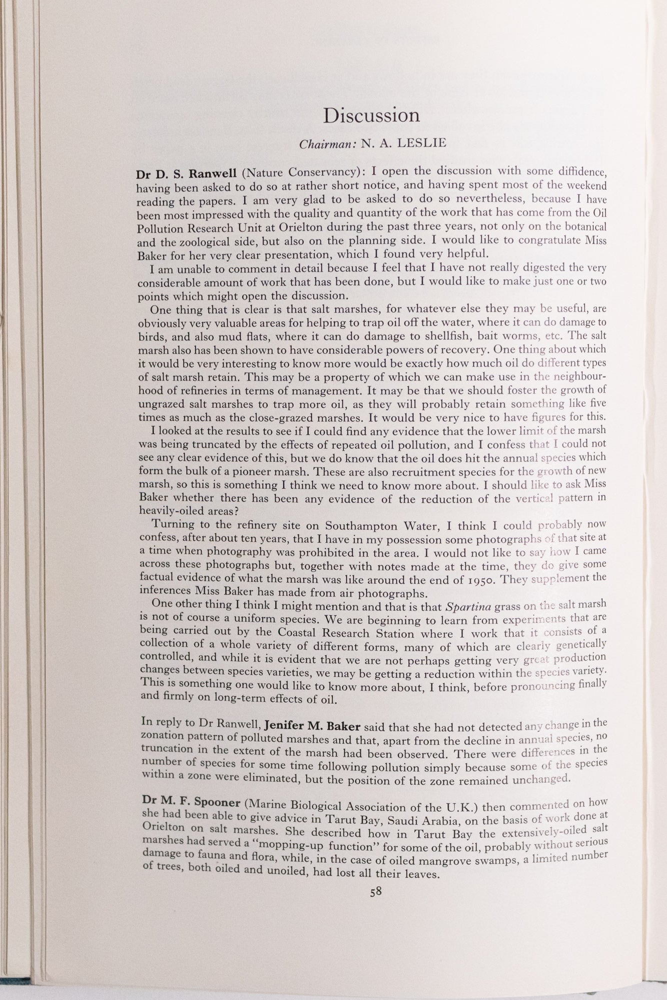 The Ecological Effects of Oil Pollution on Littoral Communities