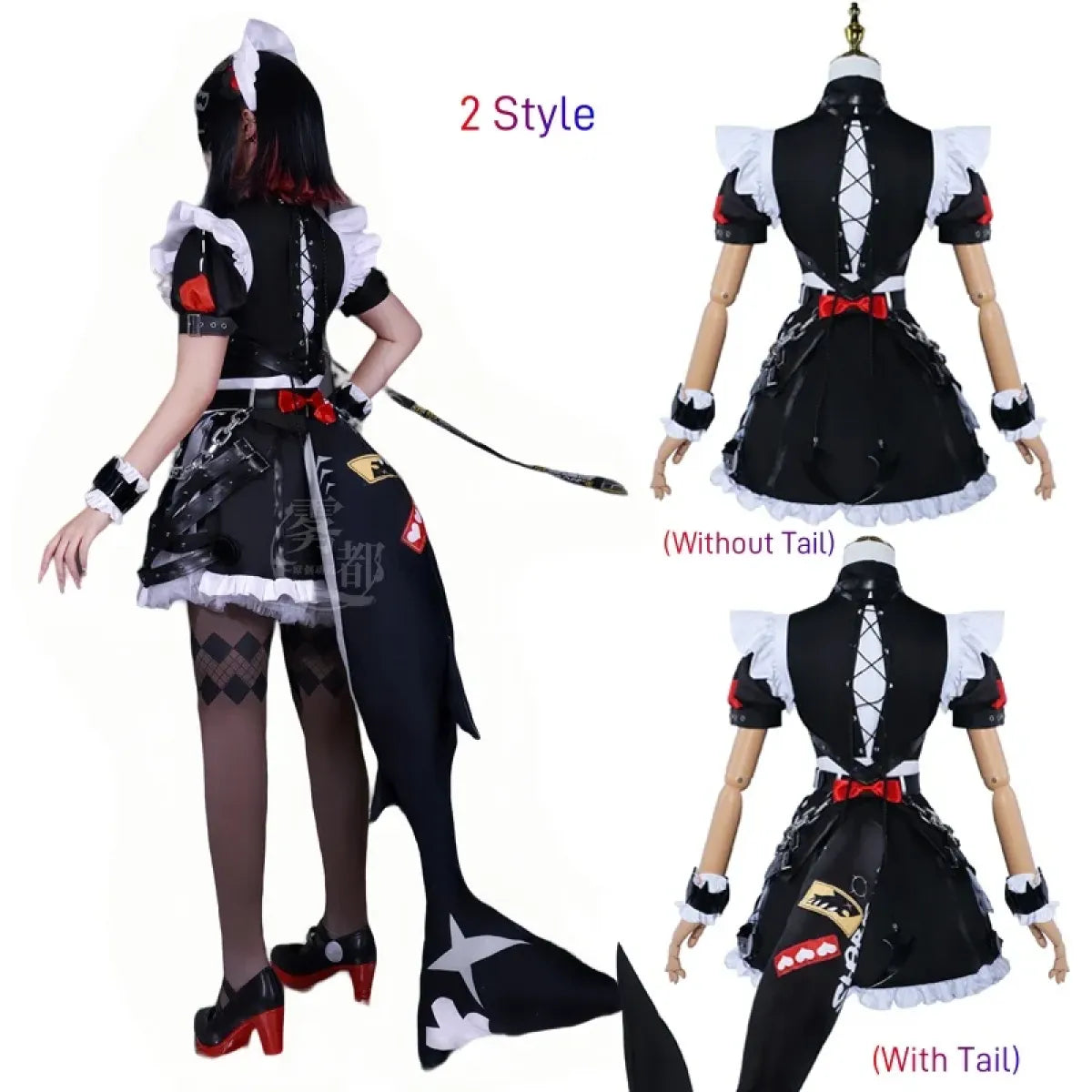 Ellen Joe Cosplay Costume – Zenless Zone Zero Maid Dress with Wig