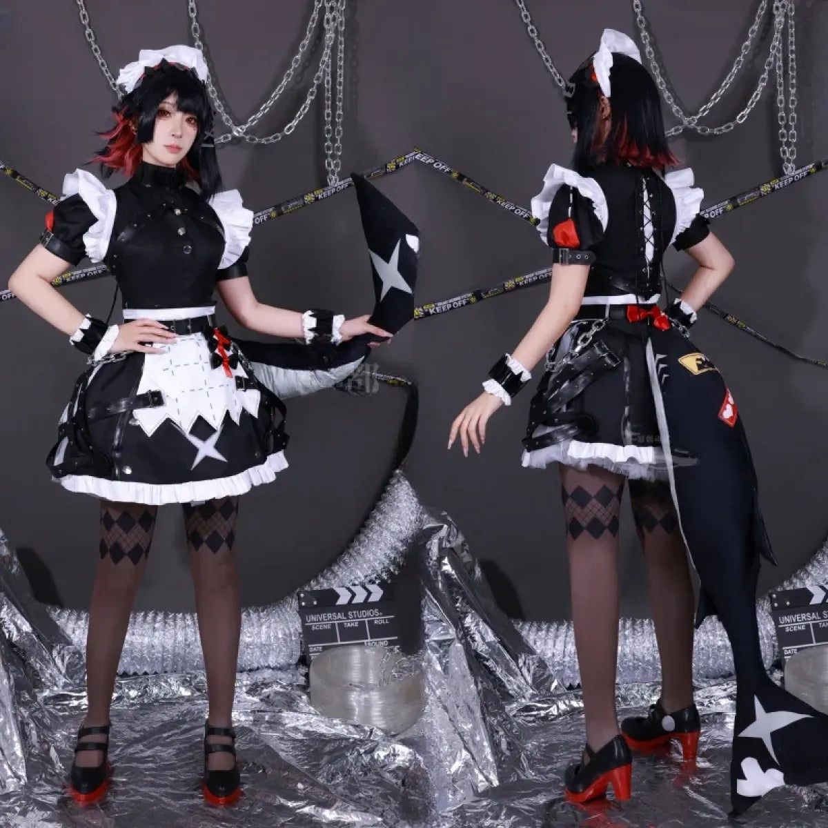 Ellen Joe Cosplay Costume – Zenless Zone Zero Maid Dress with Wig