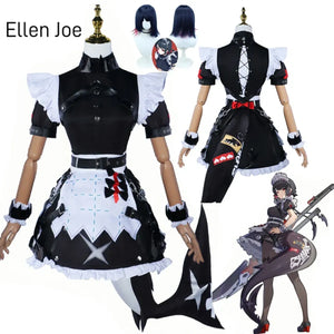 Ellen Joe Cosplay Costume – Zenless Zone Zero Maid Dress with Wig