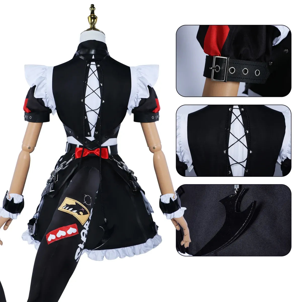 Ellen Joe Cosplay Costume – Zenless Zone Zero Maid Dress with Wig